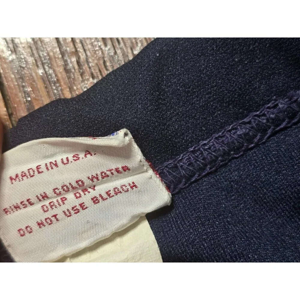 Vintage 60s 70s Navy Blue Boys Shorts Swim Trunk Donmoor Whale